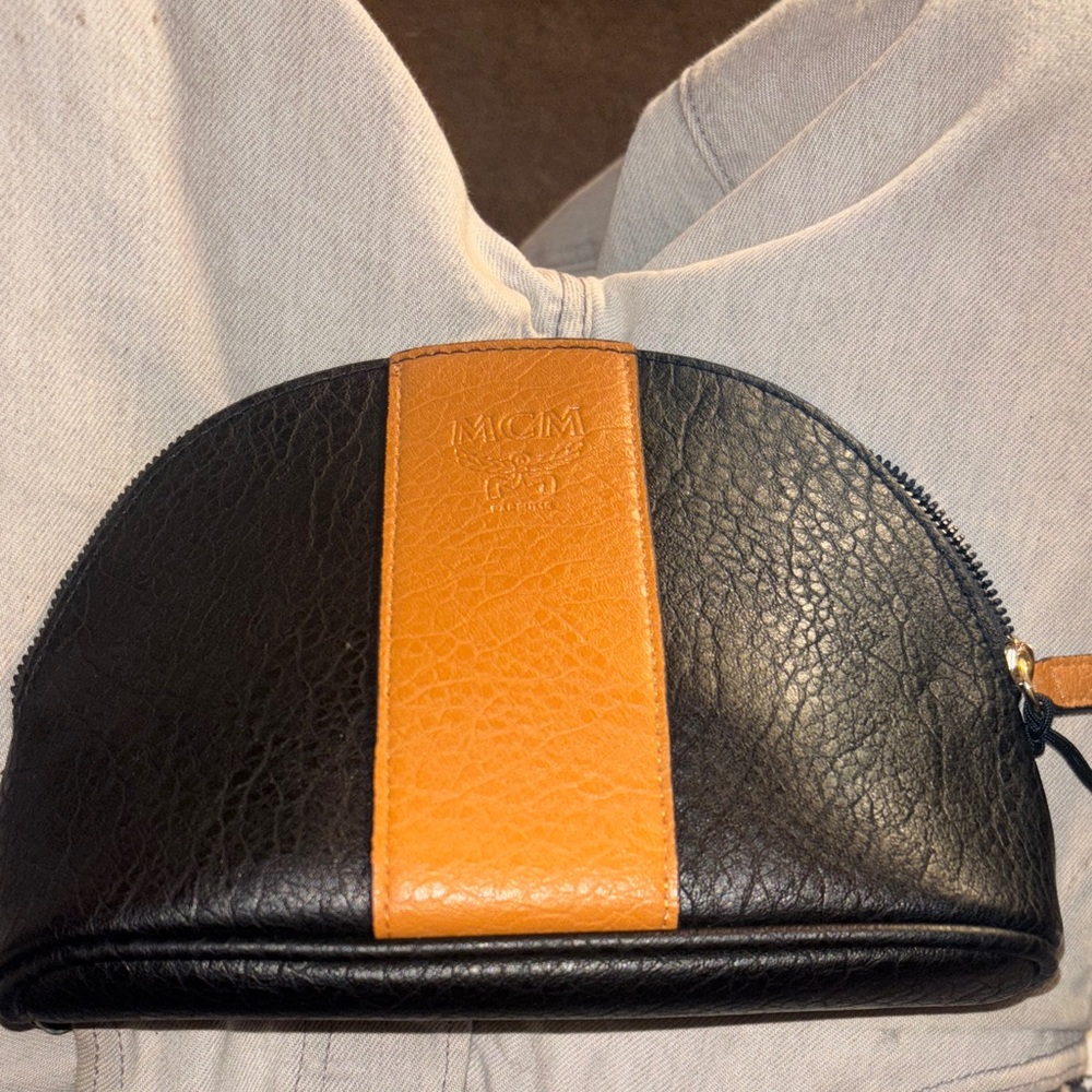 MCM Black and Brown Toiletry Bag